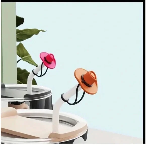 Stanley Cup Cowboy Hat Straw Toppers 5 pack - Picture 3 of 4